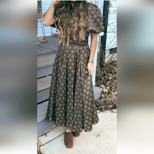 ANTONIO MELANI Brown Patterned Dress